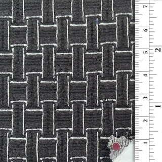 Geometric Stretch Nylon Polyester Jacquard A002335