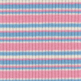 Stripes Stretch Cotton Rib 2x2 A030401