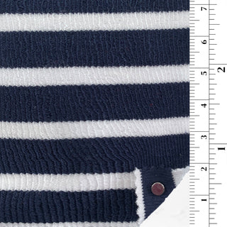 Stripes Stretch Cotton Rib 1x1 A112306