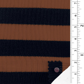 Stripes Stretch Cotton Viscose Rib 2x2 A112309