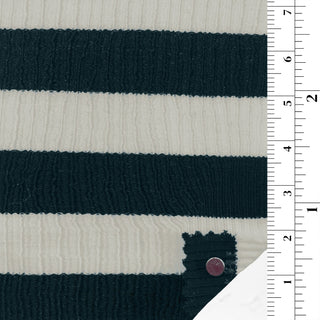 Stripes Stretch Cotton Viscose Rib 2x2 A112309