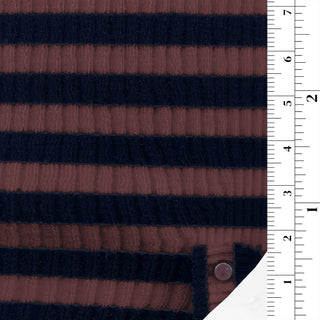 Stripes Stretch Cotton Viscose Rib 2x2 A112309