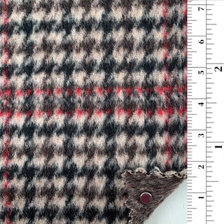 Houndstooth Wool Polyester Double Faced Melton B006303 - Yardblox Fabrics