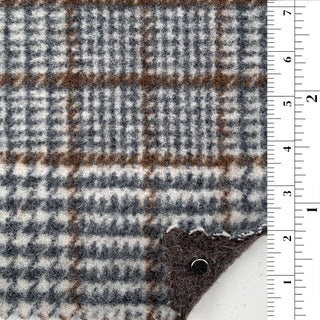 Glen/Wales Check Wool Polyester Double Faced Melton B006313