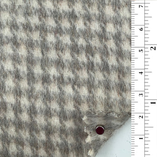 Houndstooth Wool Polyester Double Faced Melton B006315