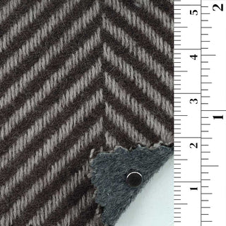 Herringbone Wool Polyester Double Faced Melton B006337 - Yardblox Fabrics