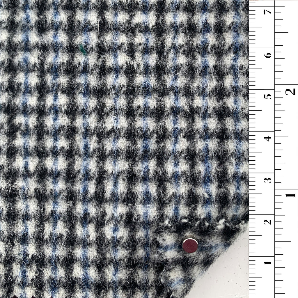 Premium Plaid/Checkered Wool Polyester Blended Double Faced Melton B00 ...