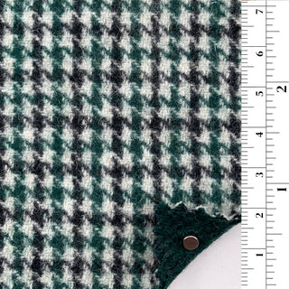 Houndstooth Wool Polyester Double Faced Melton B006342