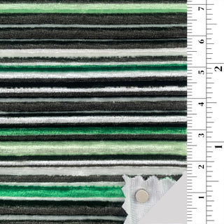 Stripes Stretch Embossed Polyester Velour B007308