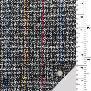 Stripes Stretch Polyester Rayon Tweed B007310 - Yardblox Fabrics