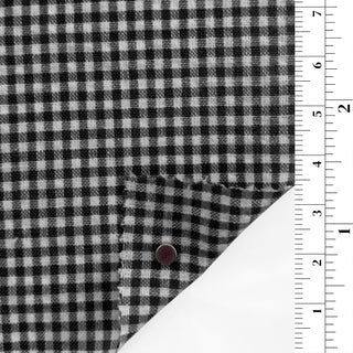 Gingham Crinkled Polyester Cotton Seersucker B010319 - Yardblox Fabrics