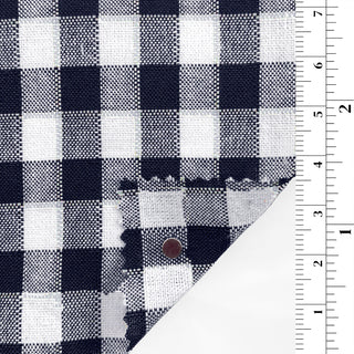 Gingham Cotton Polyester Chambray/Oxford B010321 - Yardblox Fabrics