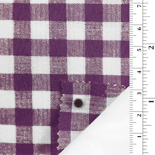 Gingham Cotton Polyester Slub B010322 - Yardblox Fabrics