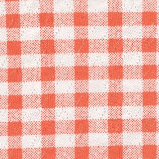 Gingham Stretch Cotton Pointelle B021401