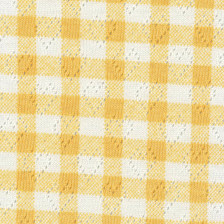 Gingham Stretch Cotton Pointelle B021401