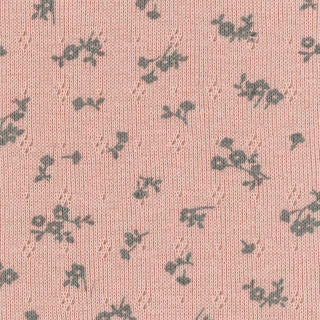 Floral Stretch Cotton Pointelle B021408