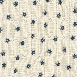 Floral Stretch Cotton Pointelle B021412