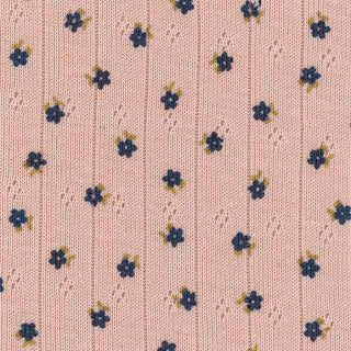 Floral Stretch Cotton Pointelle B021412