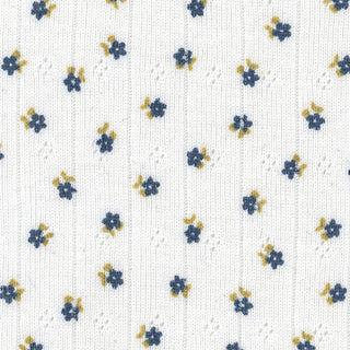 Floral Stretch Cotton Pointelle B021412