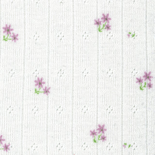 Floral Stretch Cotton Pointelle B021414