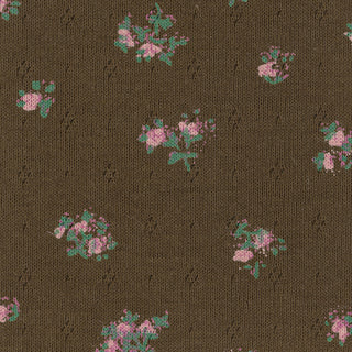 Floral Stretch Cotton Pointelle B021417