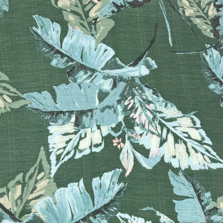 Yardblox Exclusive Made in Japan Fashion Designer Botanical Green/Multi Color Non-Stretch Linen Tencel™ / Lyocell Blended Plain Woven B017439 - Yardblox Fabrics