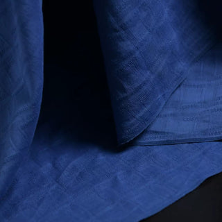 Yardblox Exclusive Made in Italy Luxury Designer Geometric Blue Non-Stretch Silk Cotton Blended Jacquard DS01457 - Yardblox Fabrics