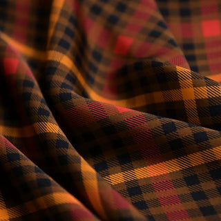 Yardblox Exclusive Burberry Plaid/Checkered Brown/Multi Color Non-Stretch Silk Satin DS01462