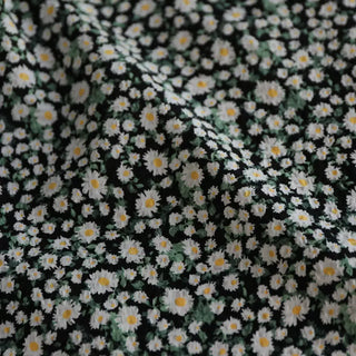 Yardblox Exclusive Made in Japan Fashion Designer Floral Black/Multi Color Non-Stretch Cotton Seersucker DS034120 - Yardblox Fabrics