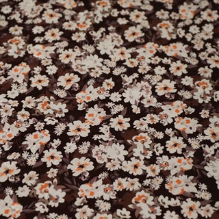 Yardblox Exclusive Made in Italy Fashion Designer Floral Brown/Multi Color Non-Stretch Cotton Tencel™ / Lyocell Blended Jacquard DS034128 - Yardblox Fabrics