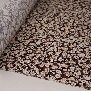 Yardblox Exclusive Made in Italy Fashion Designer Floral Brown/Multi Color Non-Stretch Cotton Tencel™ / Lyocell Blended Jacquard DS034128 - Yardblox Fabrics