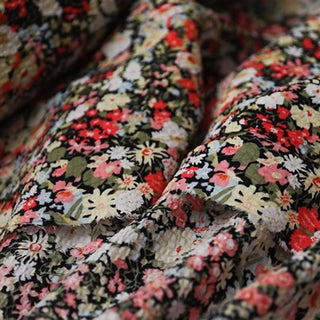 Yardblox Exclusive Made in Japan Fashion Designer Floral Multi Color Non-Stretch Cotton Seersucker DS034131 - Yardblox Fabrics