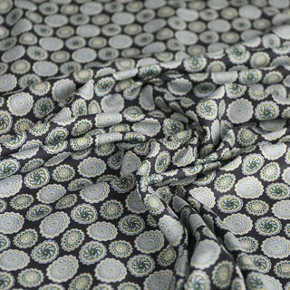 Yardblox Exclusive Italian Fashion Designer Floral Charcoal/Multi Color Non-Stretch Cotton Poplin DS03425