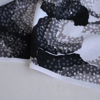 Yardblox Exclusive Japanese Fashion Designer Dot/Polka Dot Black/White/Gray Non-Stretch Cotton Plain Woven DS03443