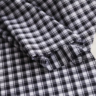 Yardblox Exclusive Italian Fashion Designer Plaid/Checkered Navy/White Non-Stretch Cotton Twill DS03451