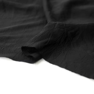 Yardblox Exclusive Japanese Fashion Designer Solid Black Non-Stretch Cupro Crepe DS03468 - Yardblox Fabrics