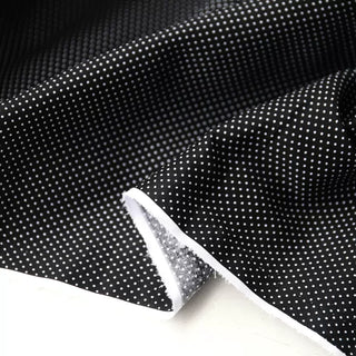 Yardblox Exclusive Italian Fashion Designer Dot/Polka Dot Black/White Non-Stretch Cotton Plain Woven DS03472 - Yardblox Fabrics