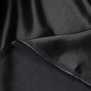 Yardblox Exclusive Japanese Luxury Designer Solid Black Non-Stretch Triacetate Twill Satin DS03476