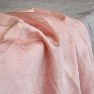 Yardblox Exclusive Made in Japan Luxury Designer Botanical Pink Non-Stretch Triacetate Viscose Blended Jacquard Satin DS06461