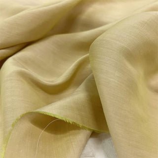 Yardblox Exclusive Made in France Luxury Designer Solid Yellow/Pink Non-Stretch Iridescent  Silk Linen Blended Plain Woven DS06464