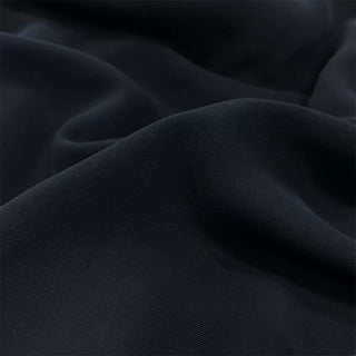 Yardblox Exclusive Made in Japan Luxury Designer Solid Navy Blue Non-Stretch Sand Washed Silk Wool Blended Twill DS06471 - Yardblox Fabrics