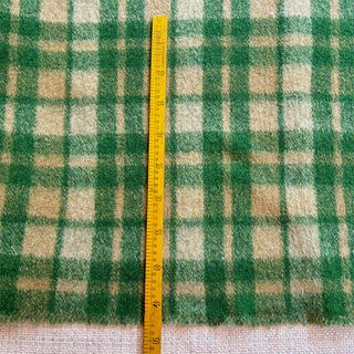 Yardblox Exclusive Made in Italy Luxury Designer Plaid/Checkered Green/Brown Stretch Wool Elastane Blended Knit DS06477 - Yardblox Fabrics