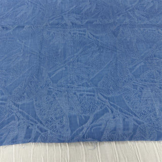 Yardblox Exclusive Made in Italy Fashion Designer Botanical Blue Non-Stretch Linen Viscose Blended Jacquard DS06486 - Yardblox Fabrics