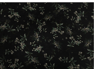 Yardblox Exclusive Made in Japan Artisan Independent Designer Floral Black/Multi Color Non-Stretch Ramie Plain Woven DS11428 - Yardblox Fabrics