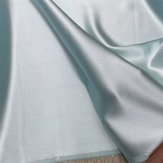 Yardblox Exclusive Made in Japan Luxury Designer Solid Pastel Blue Non-Stretch Triacetate Polyester Blended Satin DS12401 - Yardblox Fabrics