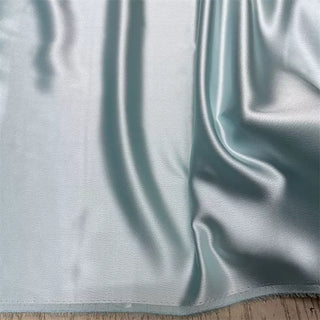 Yardblox Exclusive Made in Japan Luxury Designer Solid Pastel Blue Non-Stretch Triacetate Polyester Blended Satin DS12401