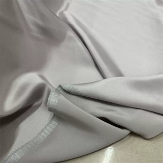 Yardblox Exclusive Made in Japan Luxury Designer Solid Light Gray Purple Non-Stretch Triacetate Polyester Blended Satin DS12404 - Yardblox Fabrics