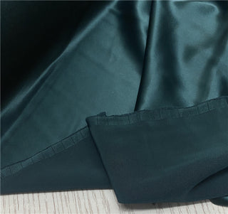 Yardblox Exclusive Made in Japan Luxury Designer Solid Dark Green Non-Stretch Triacetate Polyester Blended Satin DS12412