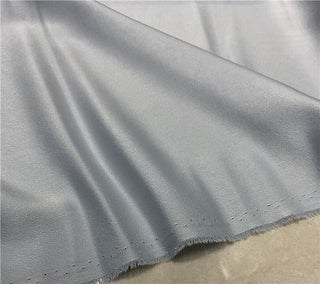 Yardblox Exclusive Made in Japan Luxury Designer Solid Pastel Blue Non-Stretch Triacetate Polyester Blended Crepe Satin DS12415 - Yardblox Fabrics