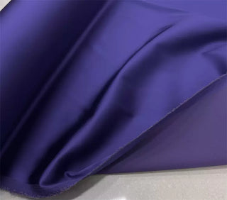 Yardblox Exclusive Made in Japan Luxury Designer Solid Violet Non-Stretch Triacetate Polyester Blended Satin DS12418